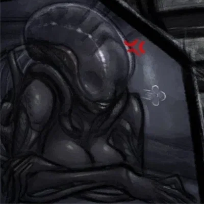 Stuck female xenomorph (re-upload)