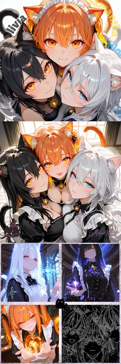 Found by Three Cuties? | Three Catgirls Fun :3 😺🙀😽 (Fluff Version)