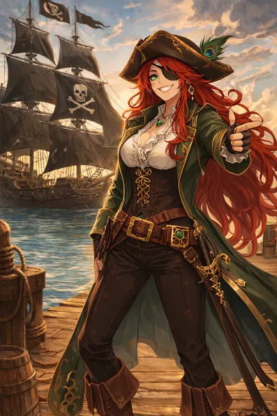 Bonny Crow, Captain of The Black Puffin [Dullahan Docks]