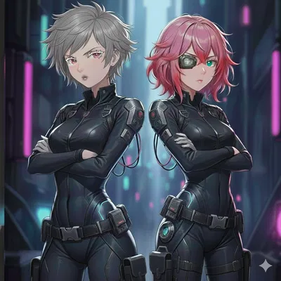 Dya & Apple {Your robot bodyguards}