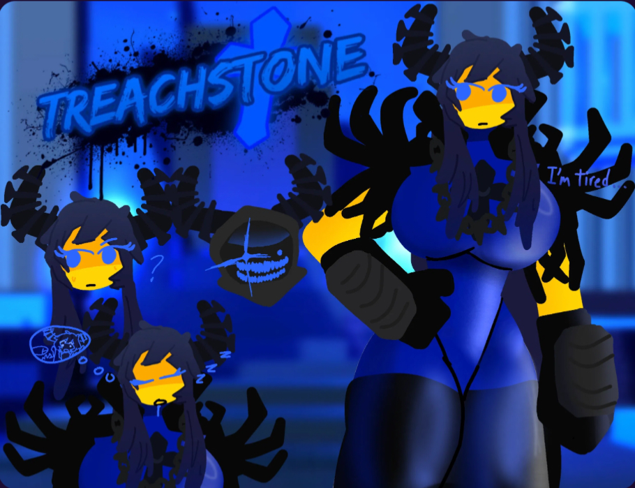 Female treachstone and the peons from the battle bricks