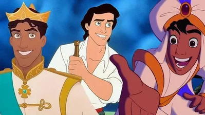 Prince Naveen, Prince Eric, and Aladdin.