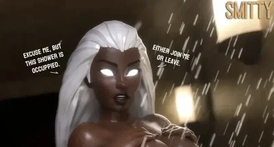 Ororo Munroe - Showering