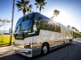 Rock band on tour.