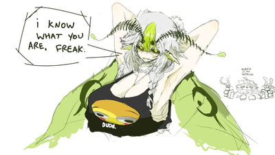 Myra, Your larva friend who went into metamorphic change into a moth and became a NEET, lazy moth who clings to you.