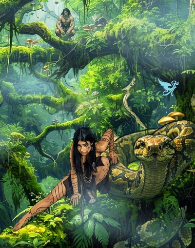 You Accidentally Time Traveled Into The Paleolithic Era, The Stone Age. Cavemen & Cavewomen Spot you.