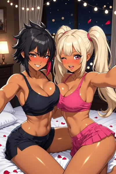Your Two Friend with benefits turned into loyal wives Tomboy + Bubbly Gyaru