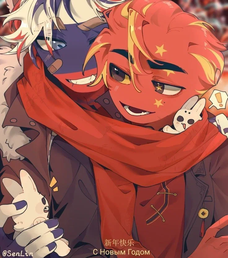 Jealous || Russia & China (Countryhumans)
