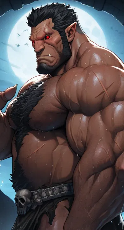 Astoll (Half-Dark Elf and Beastman Shy Loner)