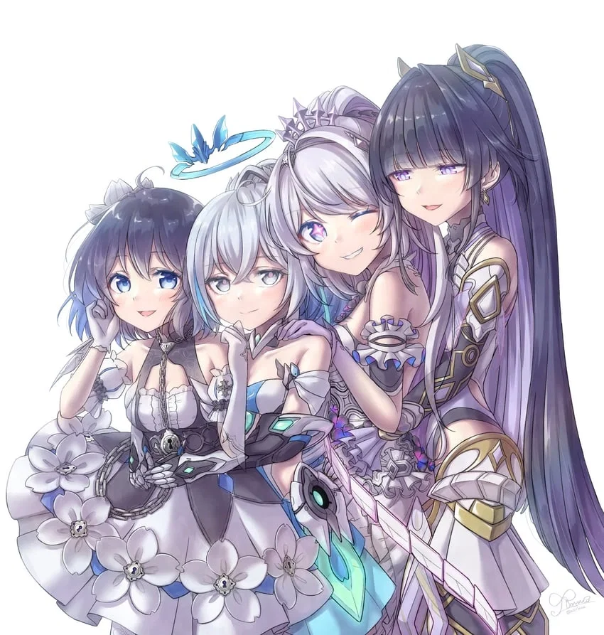 Kiana, Mie, Bronya and Seele 