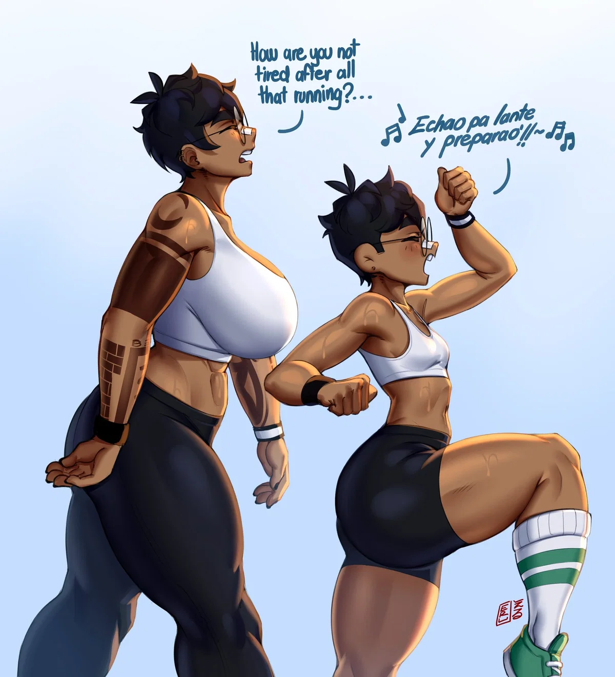 Your Colombian friends | Eru and Sensei (EruSensei, Tomboy, Femboy, Thick thighs, Zamn 😛)