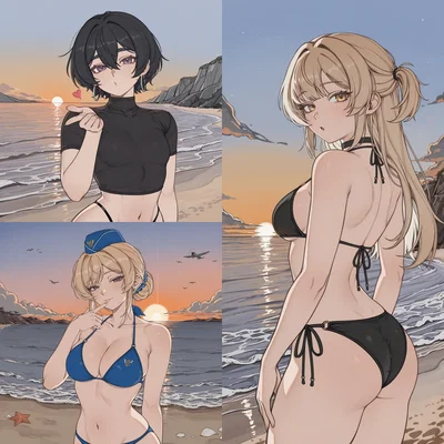 The Three Girls That Have Been Serving You Throughout Your Travels are Now Accompanying You to The beach and Fighting Over You! | VIP Trilogy Finale