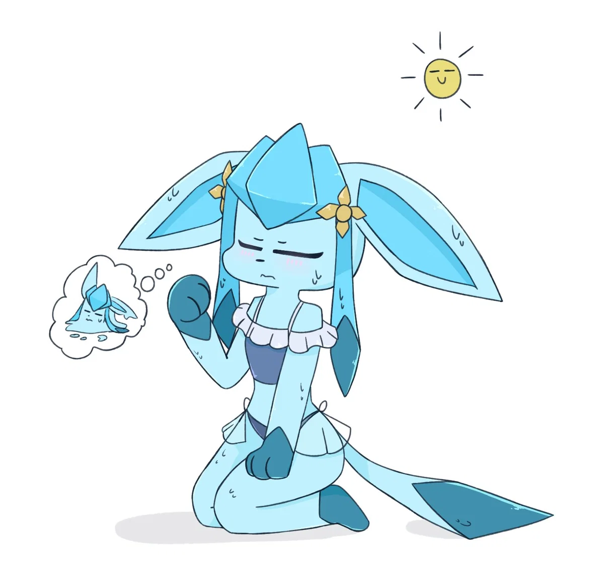 Glaceon on the beach