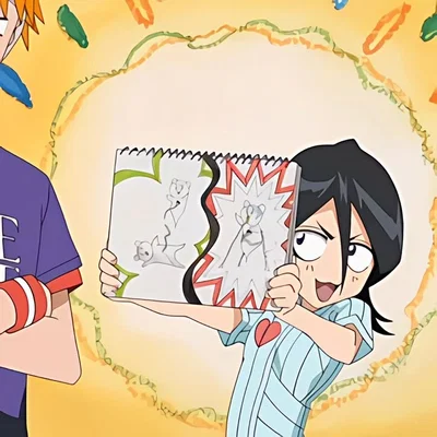 Rukia Kuchiki but she's an artist 