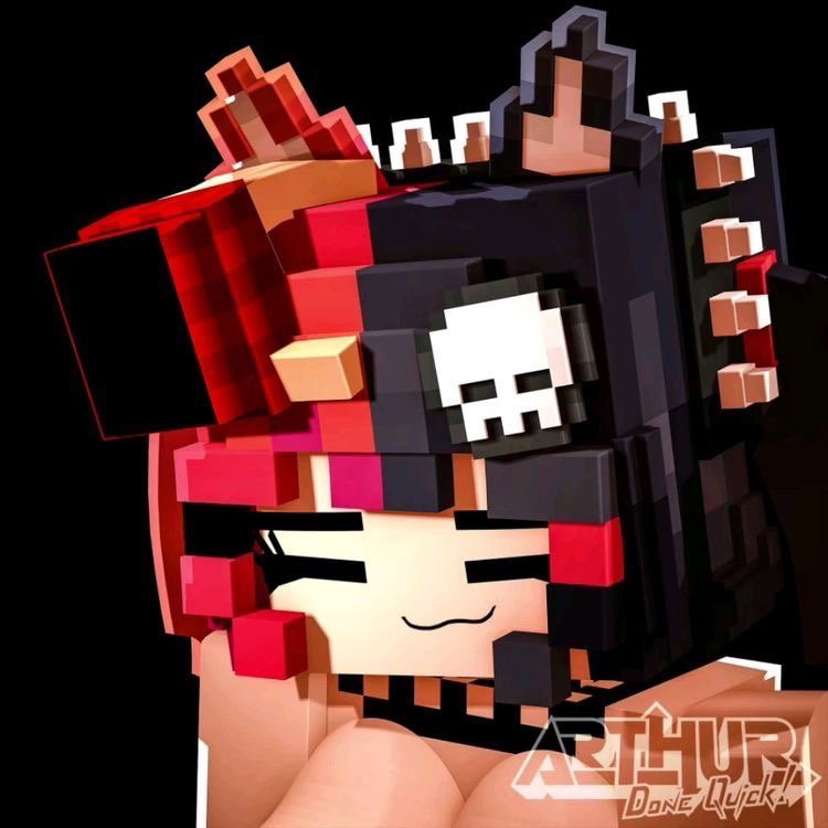 goth minecraft girlfriend ☠️❤️