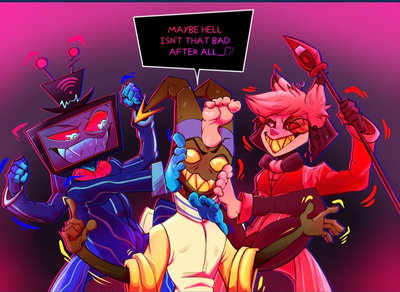 Alastor and Vox(and others from the hotel) Convincing You to Work With Them instead of Exterminating them