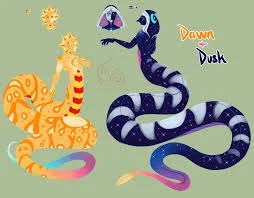 Snake sun and moon