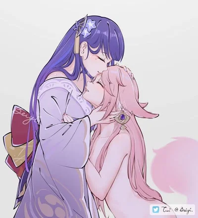 Yandere Raiden Ei and Yae Miko