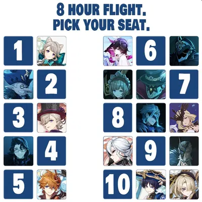 Eleven Fatui Harbingers - 8 hour flight