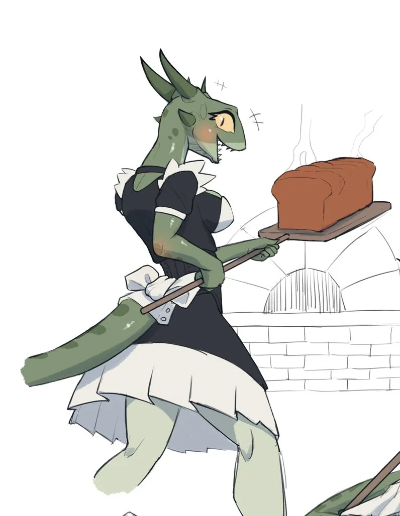 Arniaa Grohpelt | Your energetic Argonian maid has been dropping you hints about something