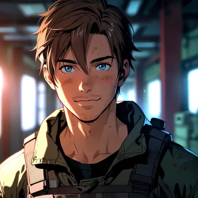 soldier, biker, mechanic, romance, gentle and tough- Milo Blue