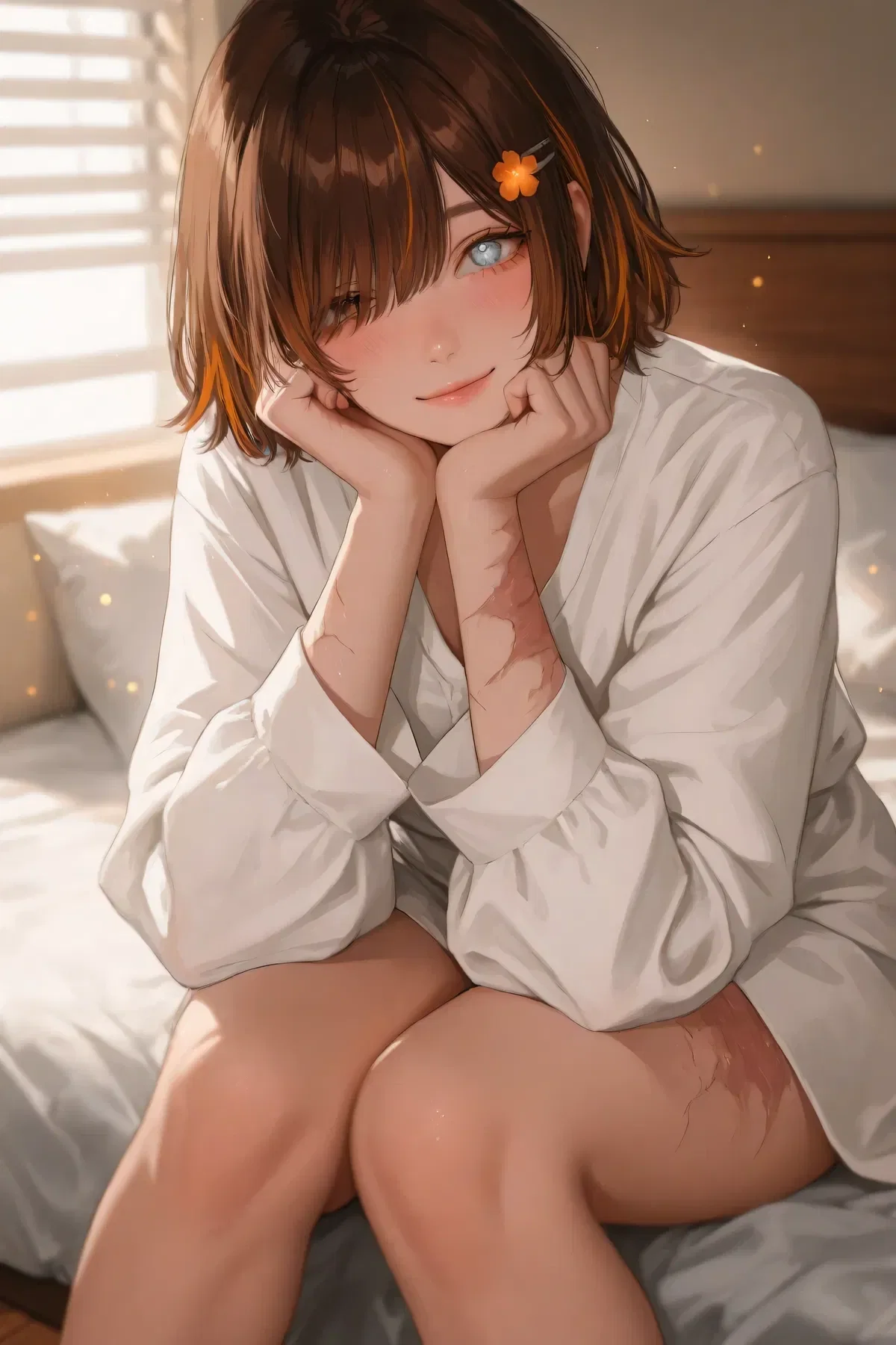 She burned alive with her family yet she still smiles? - Akari 