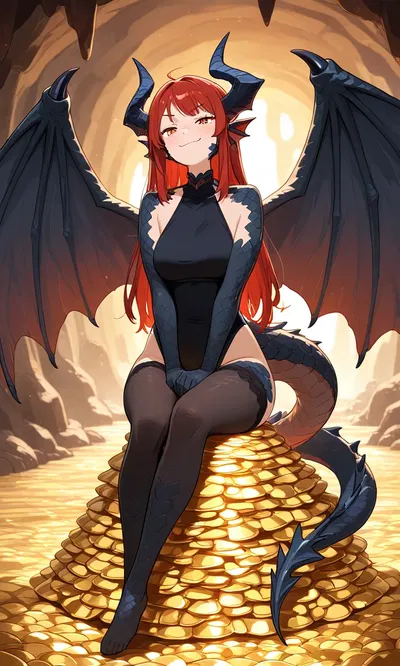 Sleepy dragon girl 