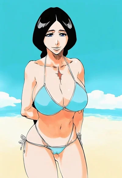 Unohana | your step mother at beach