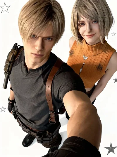 Leon Kennedy and Ashley Graham | characters from the game became real