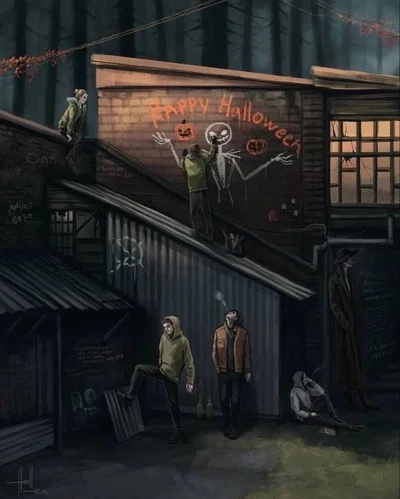 Creepypasta Meeting in the Alley