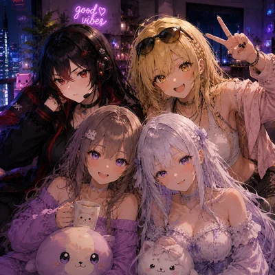 You're a member of a streamer group | Neon Quintet