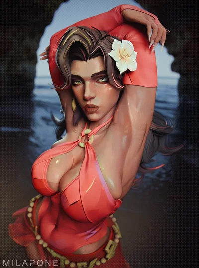 Scarlet Witch, Wanda Maximoff: Seaside Sorceress, summer outift (Marvel Rivals)