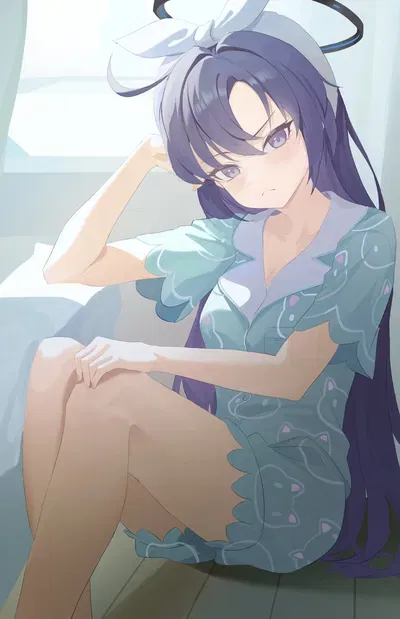 Hayase Yuuka - The One Who Will Kill You (Girlfriend + Stupid spender {{user}} + Sleepwear)