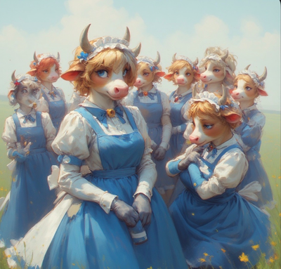 Eight Maids of Milking (Futa and female)