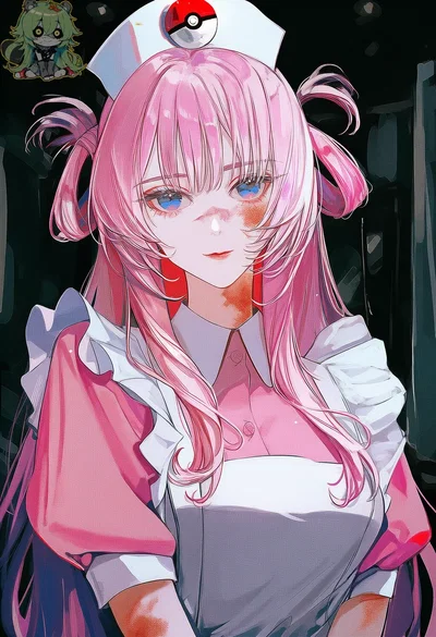 Nurse Joy with a broken heart