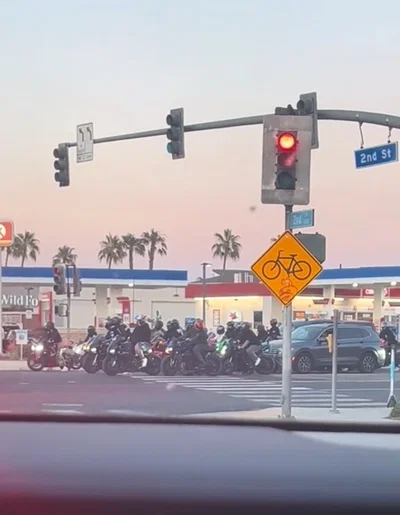 Group of motorbike boys