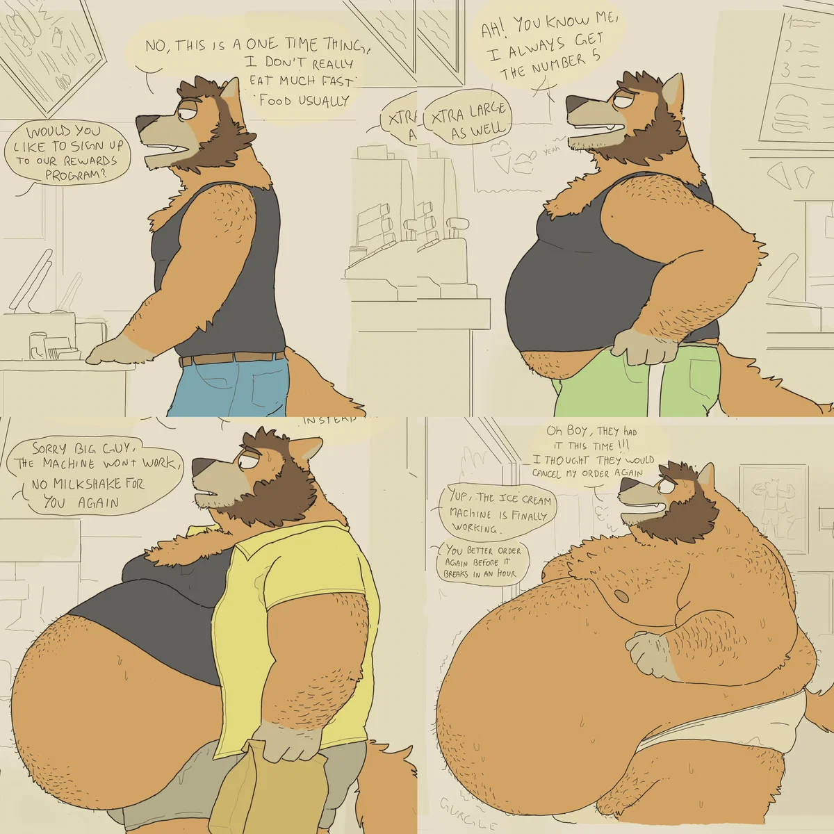 Fat Furry Fast Food Weight Gain