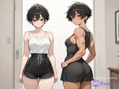 submissive girlfriend and her tomboy clone