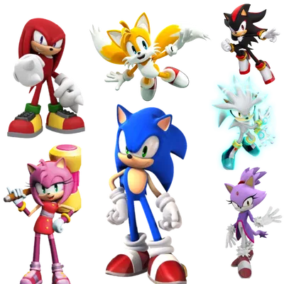 [Sonic] 4 hedgehogs + 1 fox, echidna, and Cat