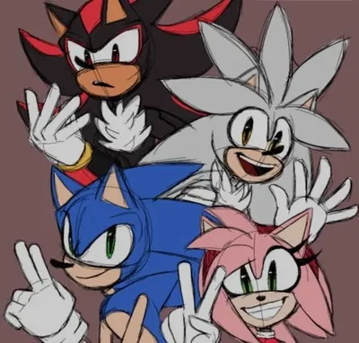 4 hedgehogs - sonic 