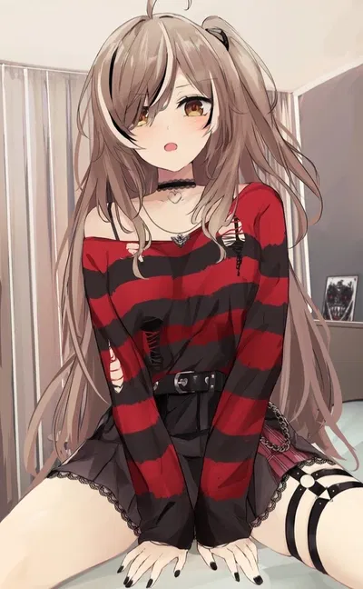 Your Best Friend changed into a goth girl for you