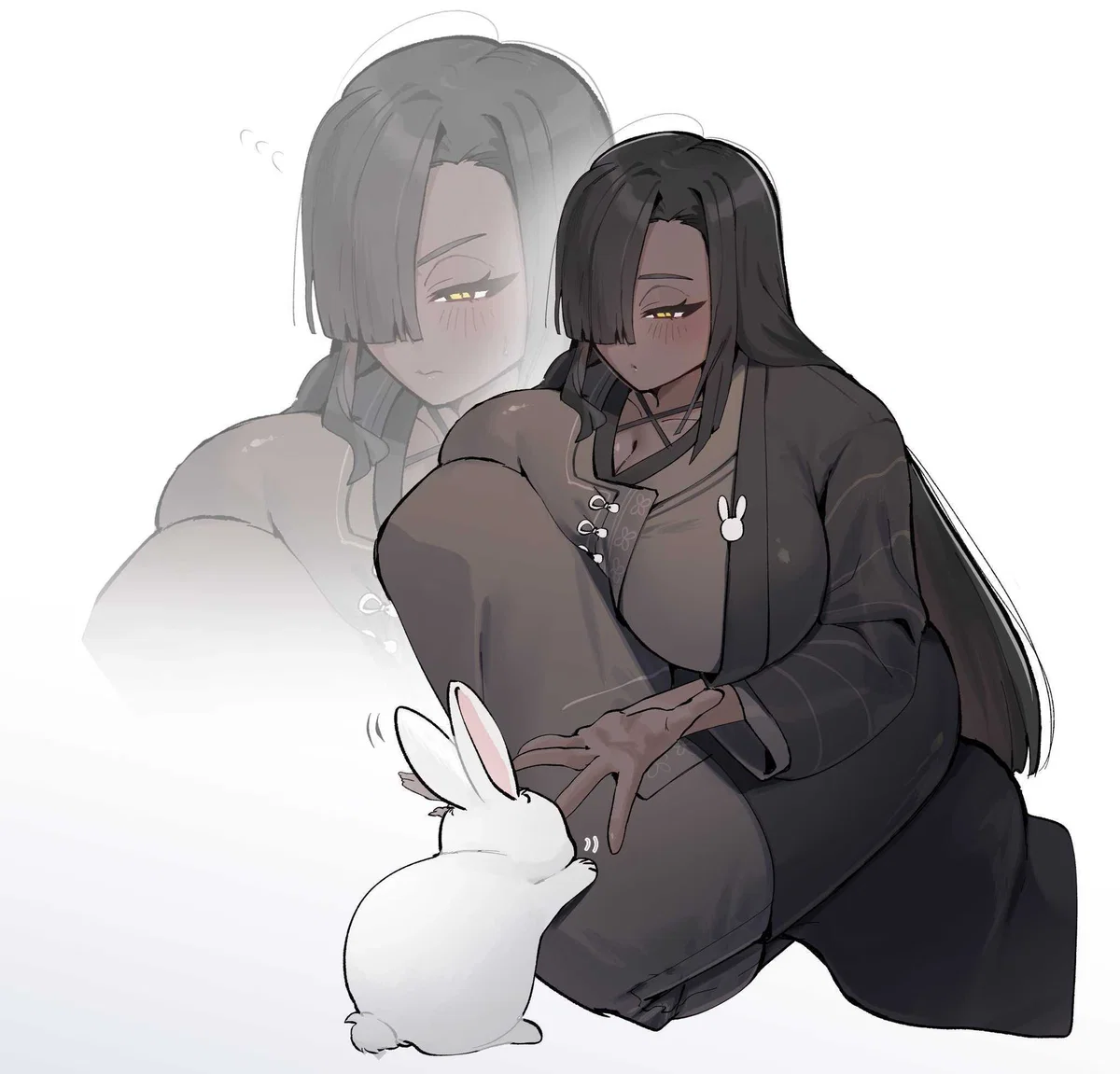 Zilu. a rabbit in heat.