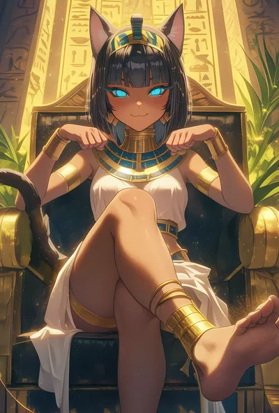 Akhenbastet - Bratty Catgirl Pharaoh (New Vizier POV)