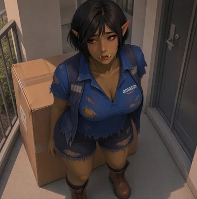 Amazon delivery orcgirl