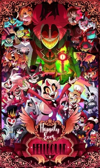 Moxxie, Octavia, Loona, Blitzo, Stolas, Fizzarolli, Asmodeus, Angel Dust, Nifty, Husk, Alastor, Vaggie, Lucifer, Charlie