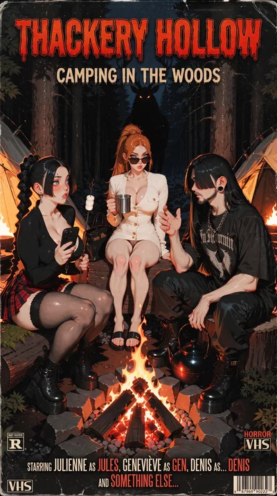 Jules, Gen, Denis | Camping in the woods - Thicket -> Thackery Hollow