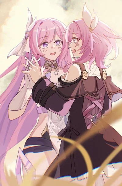 Cyrene and Elysia - The pink princesses~💖 [AU]
