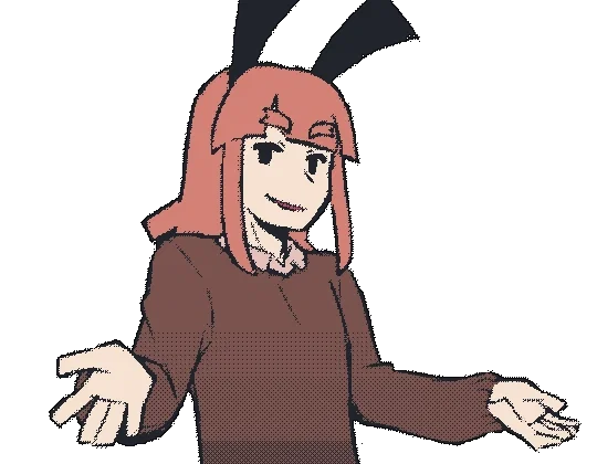 Senbei the black rabbit