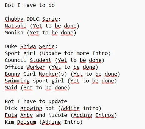 Bot I have to do!