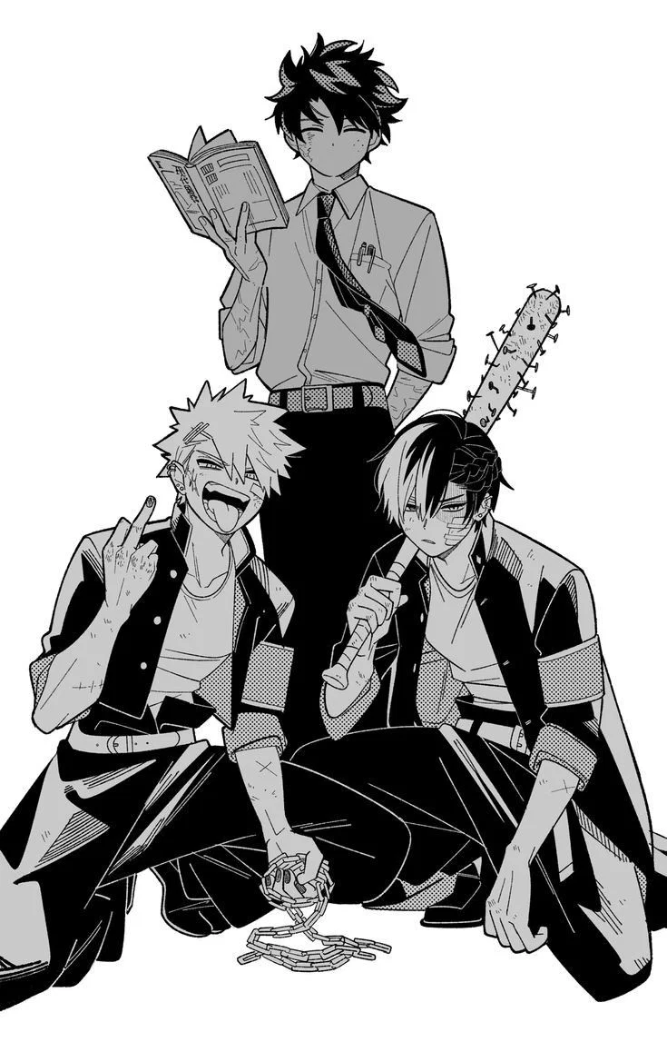 Izuku, Shoto, and Katsuki